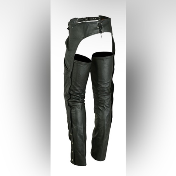 Harley Davidson Unisex Premium Cowhide Leather Motorcycle Chap•Size Unisex Small - Picture 4 of 8